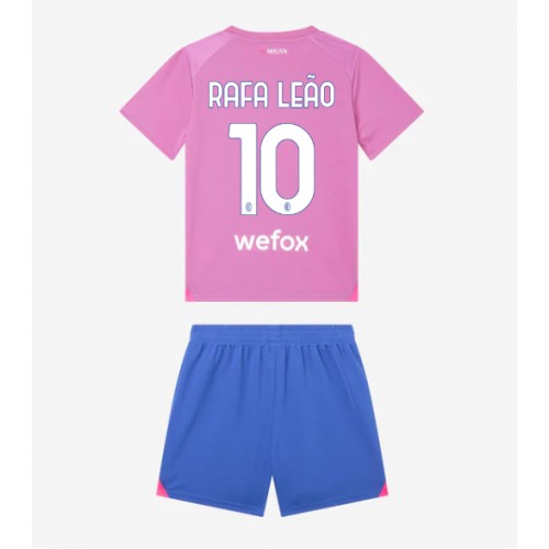 AC Milan Rafael Leao #10 Rezervni Dres za djecu 2023-24 Kratak Rukav (+ Kratke hlače)